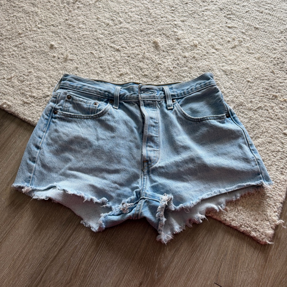 Levi's 501 Light Blue Jean Shorts